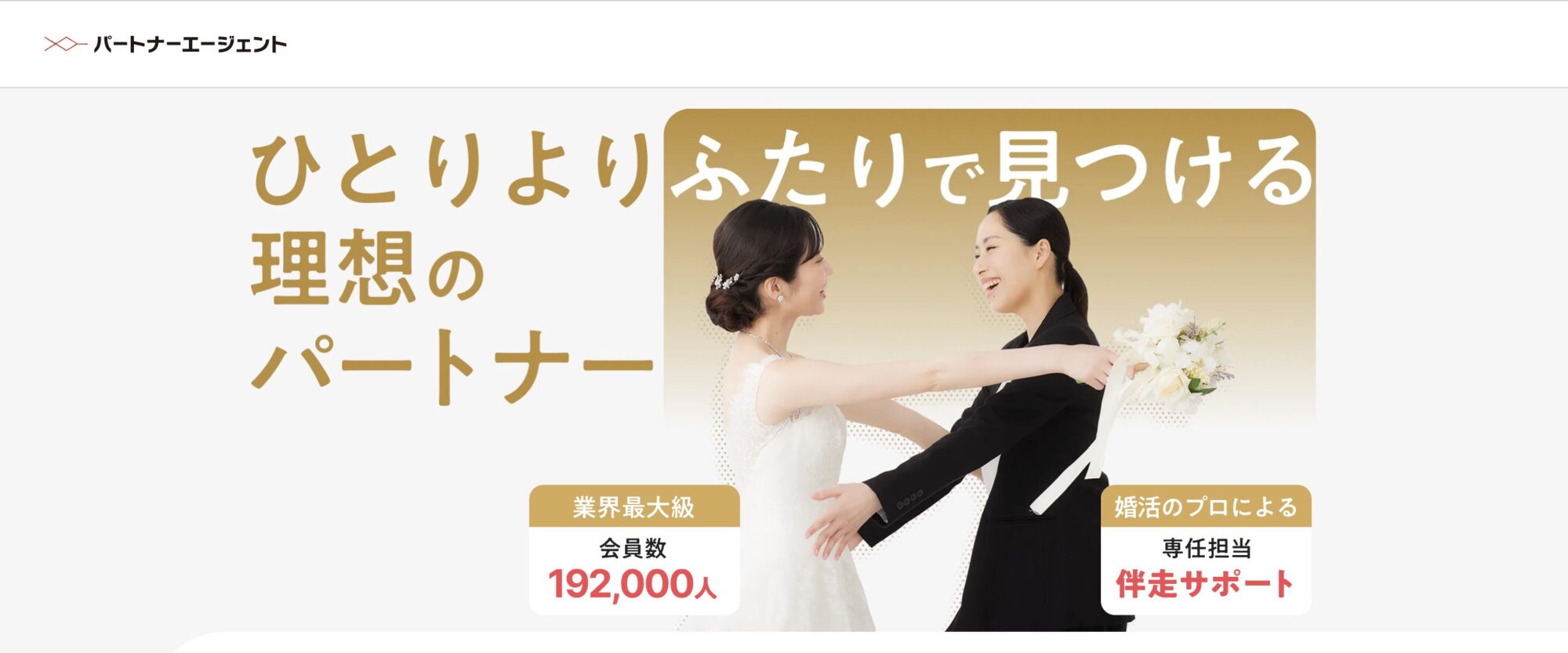 パートナーエージェント公式サイトのイメージ